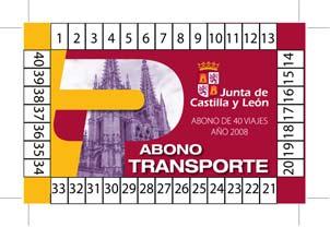 Su uso será indistinto en cada uno de los operadores afectos al Plan Coordinado de Explotación de Burgos y su Área Metropolitana. 3. Bono Bus 40 viajes.