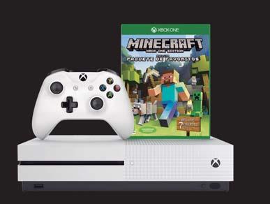 es Gaming sin límites! Xbox One S 500GB + Minecraft La única con Blu-Ray 4K y HDR.