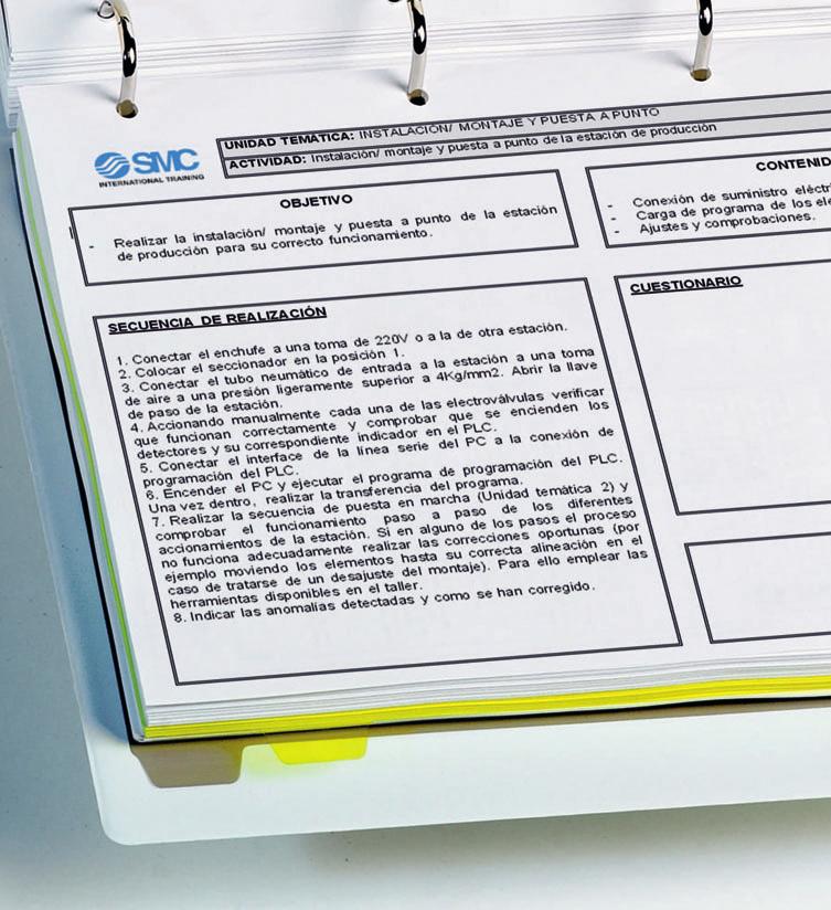 IPC-200 Documentación El sistema IPC-200 incluye un juego completo de documentación compuesto por manual de usuario y manual de prácticas.