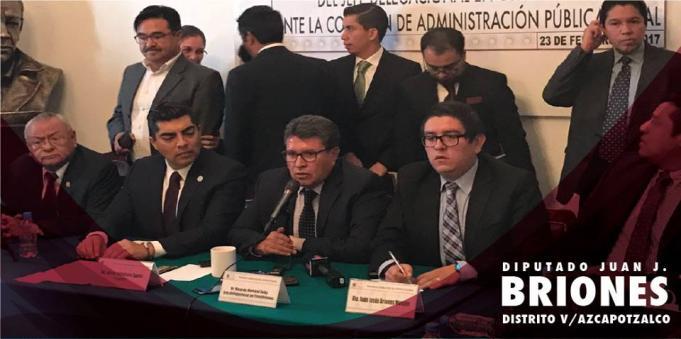 En la comparecencia del Jefe Delegacional en Cuauhtémoc, Ricardo Monreal.