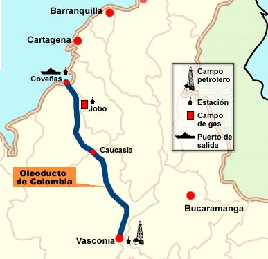 Figura 61. Oleoducto Colombia 5.2.1 Inversiones Fuente: Ecopetrol. El presupuesto para explotación y producción 2012 2015: USD 16 mil millones.