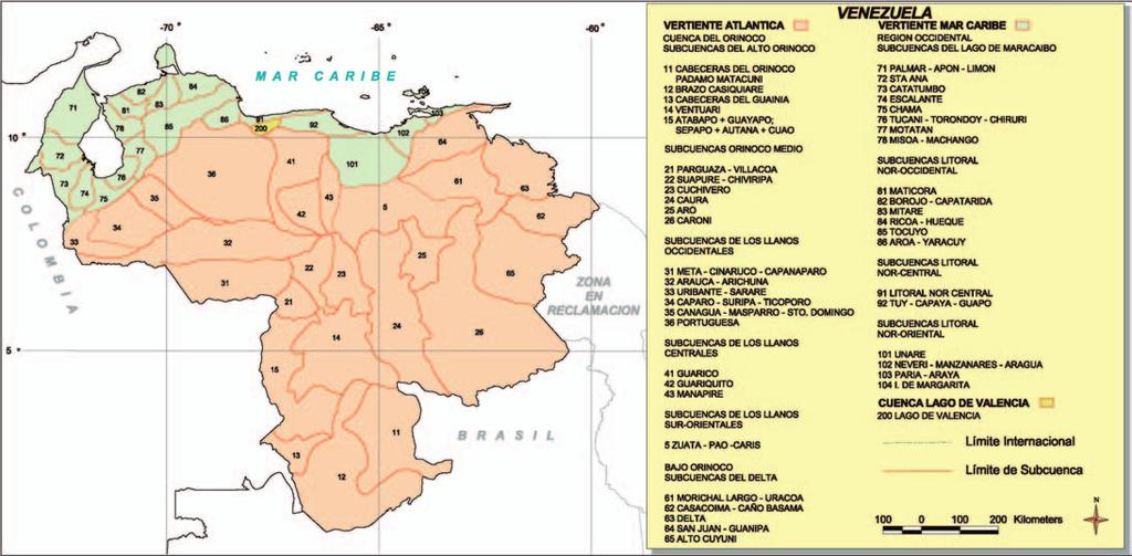Las situaciones de mayor sequía durante los años 1997-98 se presentaron en las dos vertientes marítimas y en la cuenca del Lago de Maracaibo. La Figura.