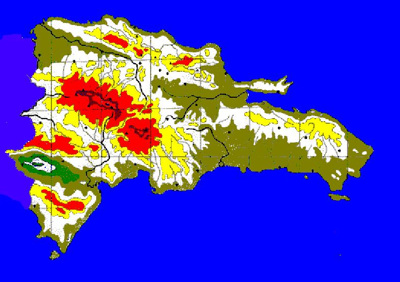 Potencial de Las Aguas Subterraneas/hm 3 /año Cordillera Septentrional 292 Valle del Cibao 423 Península de Samaná 51 Los Haitises 432 Valle de San Juan 276 Cordillera Central 289