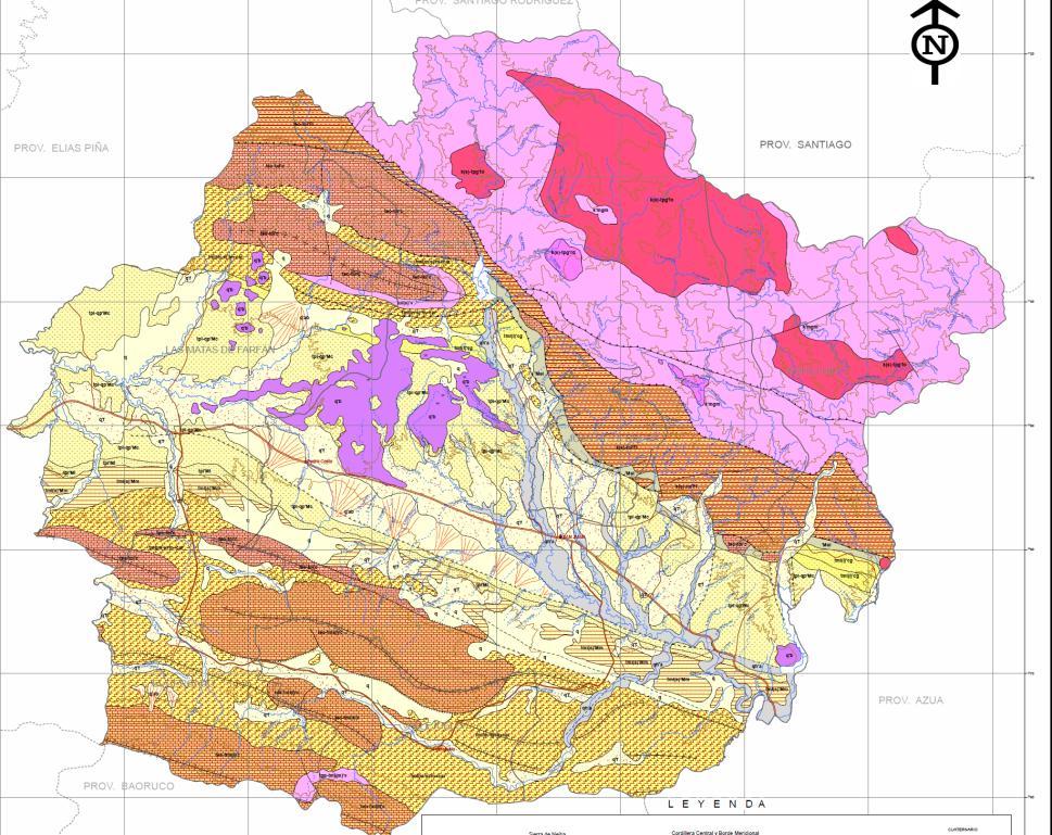 Formas de las Cuencas Mapa Hidrográfico Provincia San Juan de la Maguana Mapa