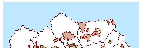 Núm. 54 página 54 Boletín Oficial de la Junta de Andalucía 19 de marzo 2015 Mapa 9 Distribución municipal de las envasadoras andaluzas de aceituna de mesa durante la campaña 2013/14.