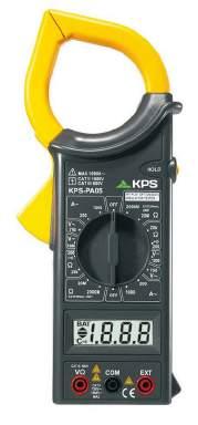 PINZAS AMPERIMÉTRICAS KPS-PA10 Pinza amperimétrica --Pinza amperimétrica digital. --2000 cuentas. --Medida de resistencia. --Avisador acústico de continuidad y prueba de diodos.