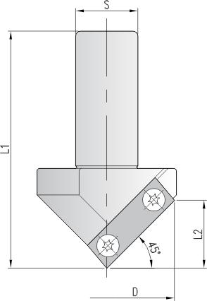 302 Lâmina sem perfil - Cuchillas sin perfil Área a perfilar (1:1) Area a perfilar (1:1) Porta-lâminas para sistema Folding - Cabezal de folding con cuchillas reversibles A525 D a L2 S Z 55 45º 24 25