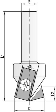 Porta-lâminas universal para perfilar - Cabezal universal para perfilar D L2 L1 S Z 20 9 74 12 2 A519.020.