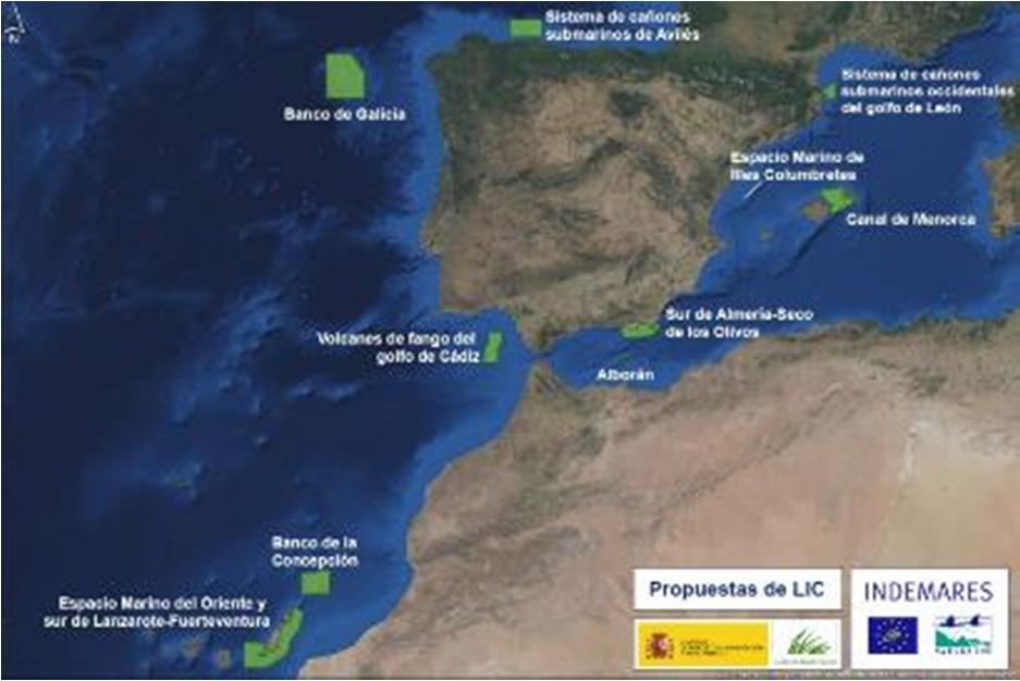 La Red Natura 2000 en España Medio marino Proyecto LIFE+ INDEMARES Impulso al desarrollo que la Red Natura
