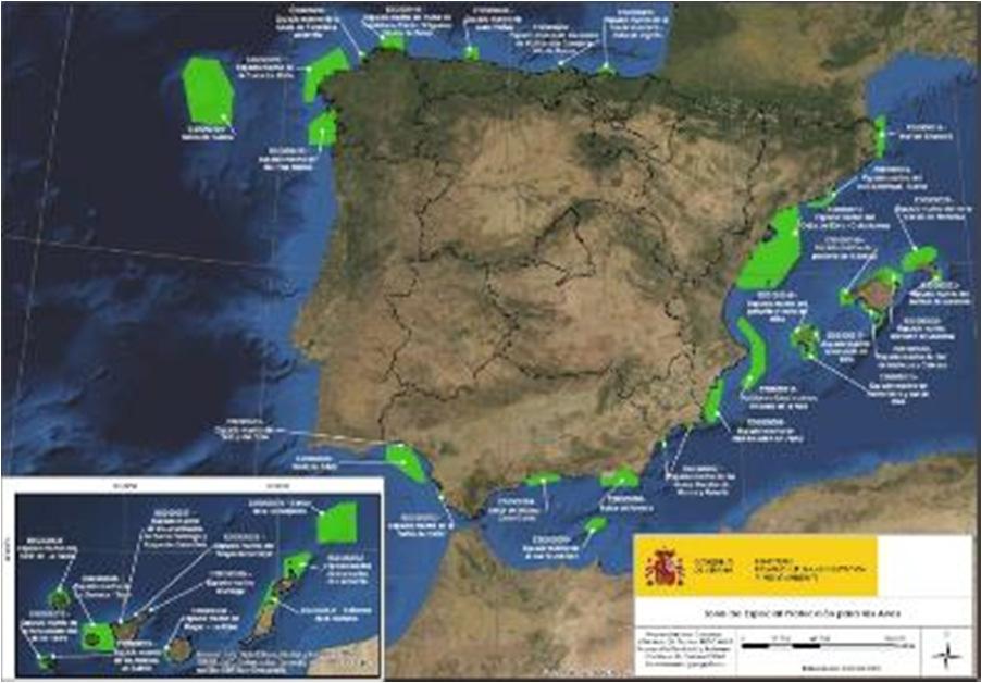 Conservación de las Aves (IBA) Marinas en España y LIFE+ INDEMARES, que han dado lugar, a : Declaración