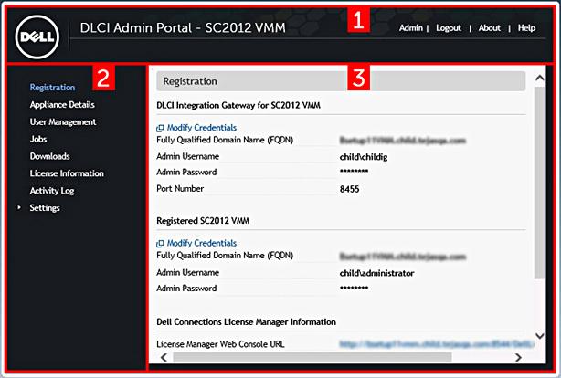 Ilustración 1. Portal de administración de DLCI - SC2012 VMM 1.