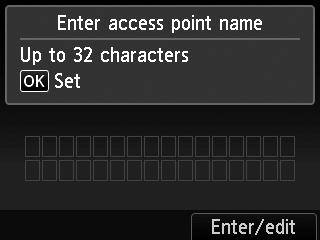 6 7 Seleccione Introducir directamente nombre punto de acceso (Directly enter the access point name) y, a continuación, pulse