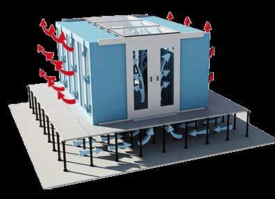 Características: Sistema Modular adaptable Puertas Automáticas PANASONIC Optimiza la eficiencia energética Mantiene la refrigeración de los servidores Evita
