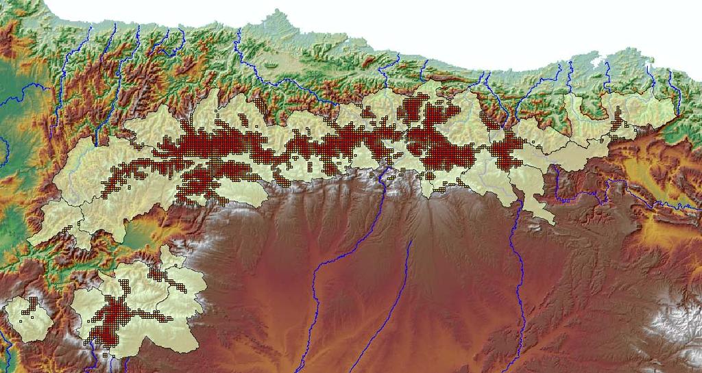 En el caso de la Cordillera Cantábrica, la variabilidad espacio-temporal de la cubierta nival es mucho mayor que en el caso del Pirineo, lo que refleja fluctuaciones térmicas significativas a lo