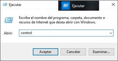 Comando (control) Panel de Control Abre el Panel de Control de Windows, que también se