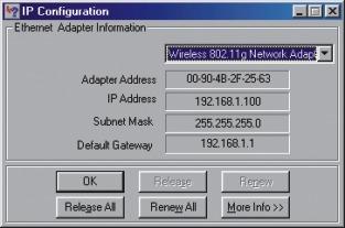 Windows 95/98/98SE/98ME NOTA: Debe desconectar el cable de Ethernet RJ-45 del puerto LAN de su PC si desea verificar su conexión inalámbrica. 1.