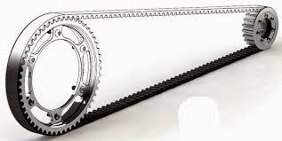 3.2.2. Engranaje por cadenas.. En este caso, los engranajes están unidos por una cadena cuyos eslabones engranan con las ruedas dentadas.