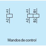 Referenciado en esquemas desarrollados Referenciado de bornas de conexión de los aparatos Mandos de control (bobinas) Las referencias son alfanuméricas