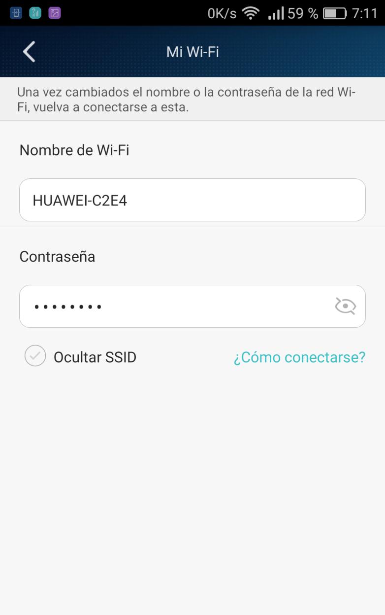 Cambio de Nombre de Wi-Fi y