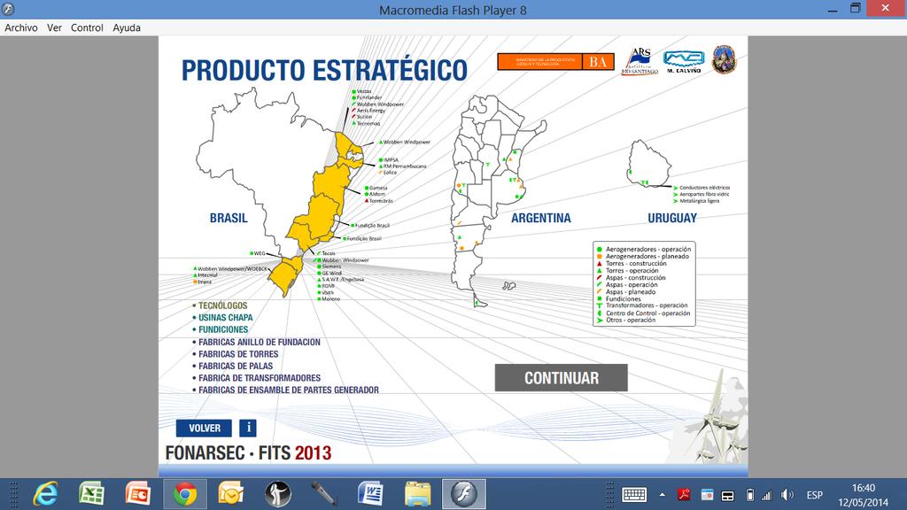 Mapeo ProducFvo de Brasil, ArgenFna y Uruguay.