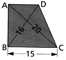 7 Con los datos de la figura (las diagonales valen 16 y
