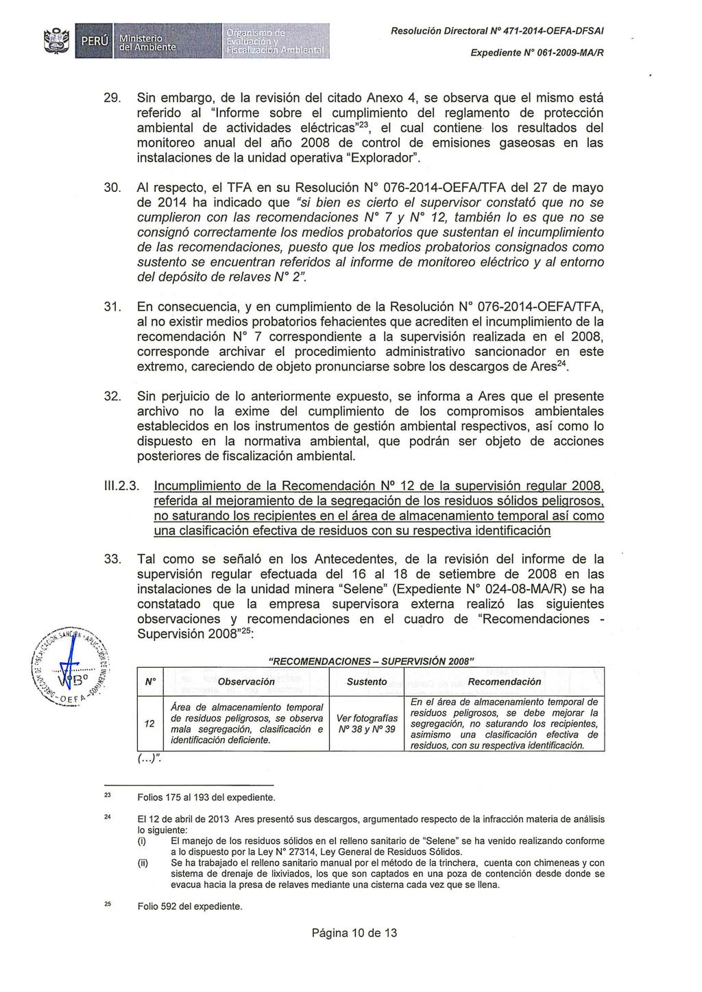 Cl :.. - Resolución Directora/ N 471-2014-0EFA-DFSA/ o ' - 29.