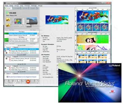 Interfase Gráfica del usuario facil de utilizar Creado con el motor de Adobe PostScript (CPSI 3019) más reciente Funciona con AdvancedJET, Hi-Fi Express, SOLJET, VersaArt, VersaCAMM de inyección de