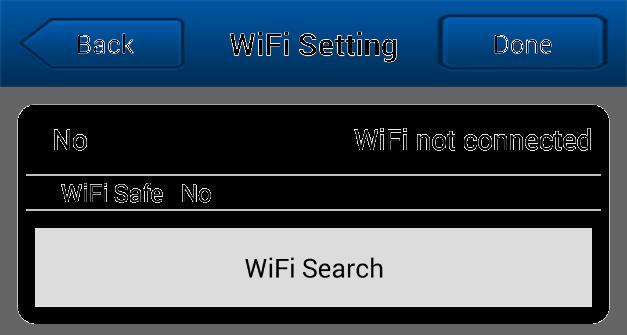 Seleccionar la opción WiFi Setting. b. Presionar WiFi Search. c.