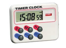 temporizador de cuenta atrás asta 23 59 59 con alarma y función cronómetro.