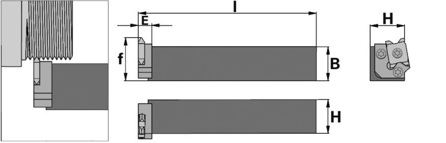 El resto del ángulos de hélice se deben indicar después de la referencia de cartucho, por ejemplo, QER25-12-98,5 Mostrado QER Portaherramientas frontales pequeños Referencia Dimensiones Placa