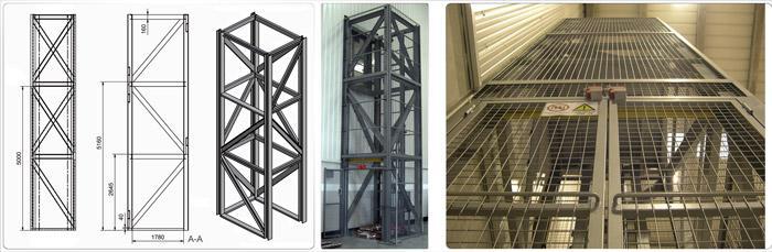 Cerramientos Perimetrales y otros extras para elevadores de cargas Como opción, suministramos cerramientos perimetrales a la medida