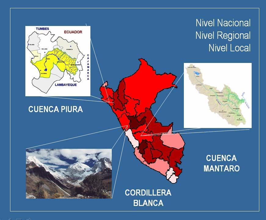 REGIONALIZACION DE MODELOS DE ESCENARIOS CLIMATICOS EN EL PERU Generar un rango de escenarios climáticos regionales mediante el uso de modelos climáticos globales y un