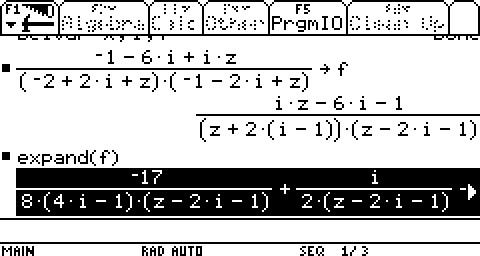 Ma3002, Resultados sobre Integrales de ontorno en Variable ompleja, problemas resueltos 5 variable i en lugar de i( i previamente limpiada) y simplificando la expresión de manera tal que cada vez que