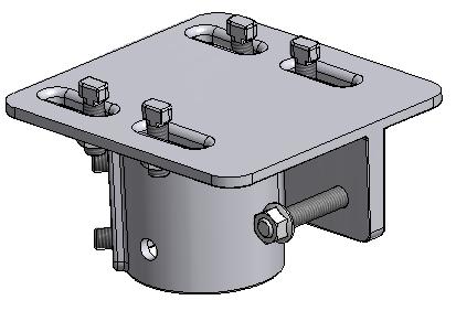 Kit de empalme de rieles de 1/4" con (4) tornillos de 1/4-20 y tuercas de la brida con conexión a tierra integral.