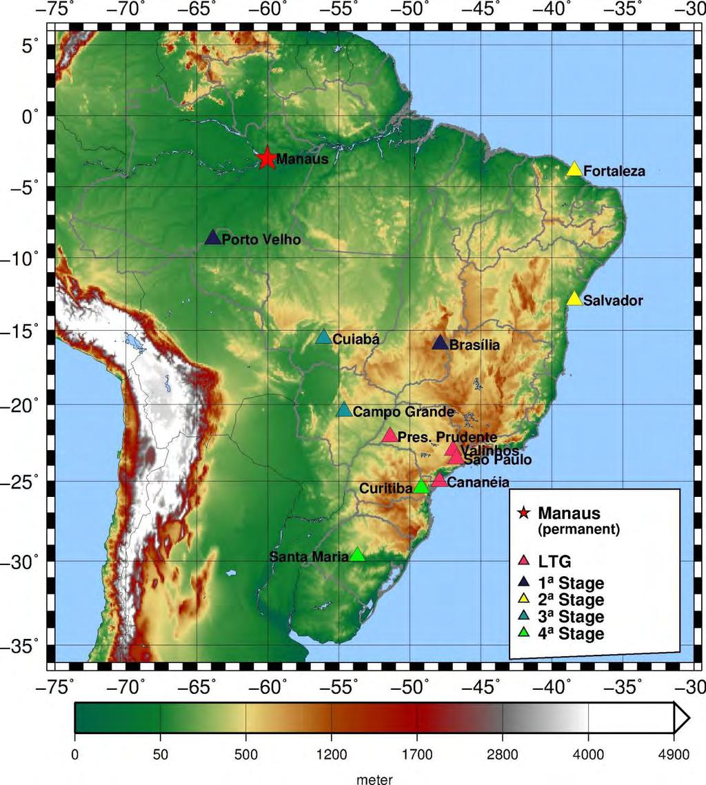 2012 São Paulo y Valinhos 2013/2014 Presidente Prudente y Cananeia 2014/2015 - Porto Velho 2015 - Manaus (CENSIPAM) 2016