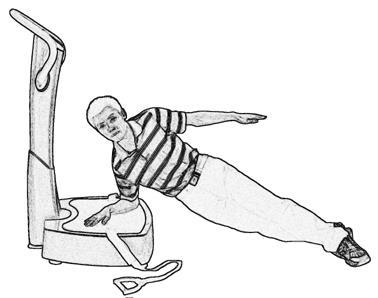 A 06 Flexiones de brazos (tríceps) Con la espalda hacia la plataforma, tome firmemente el borde y empuje hacia arriba.