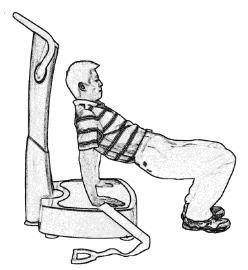 Para una variación del ejercicio, repita con las piernas estiradas. A 10 Prensa de hombros Posicione su cuerpo en línea horizontal en paralelo a la plataforma.