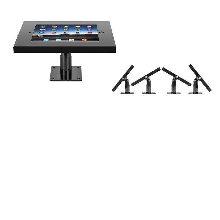 Soluciones para tiendas SecureDock Uno Desk Tilt Carcasa de alta seguridad, ajustable y soporte para ipad 2, 3, 4, Air, Air 2 y ipad Pro SecureDock Uno Desk Tilt es un soporte ideal para montar el