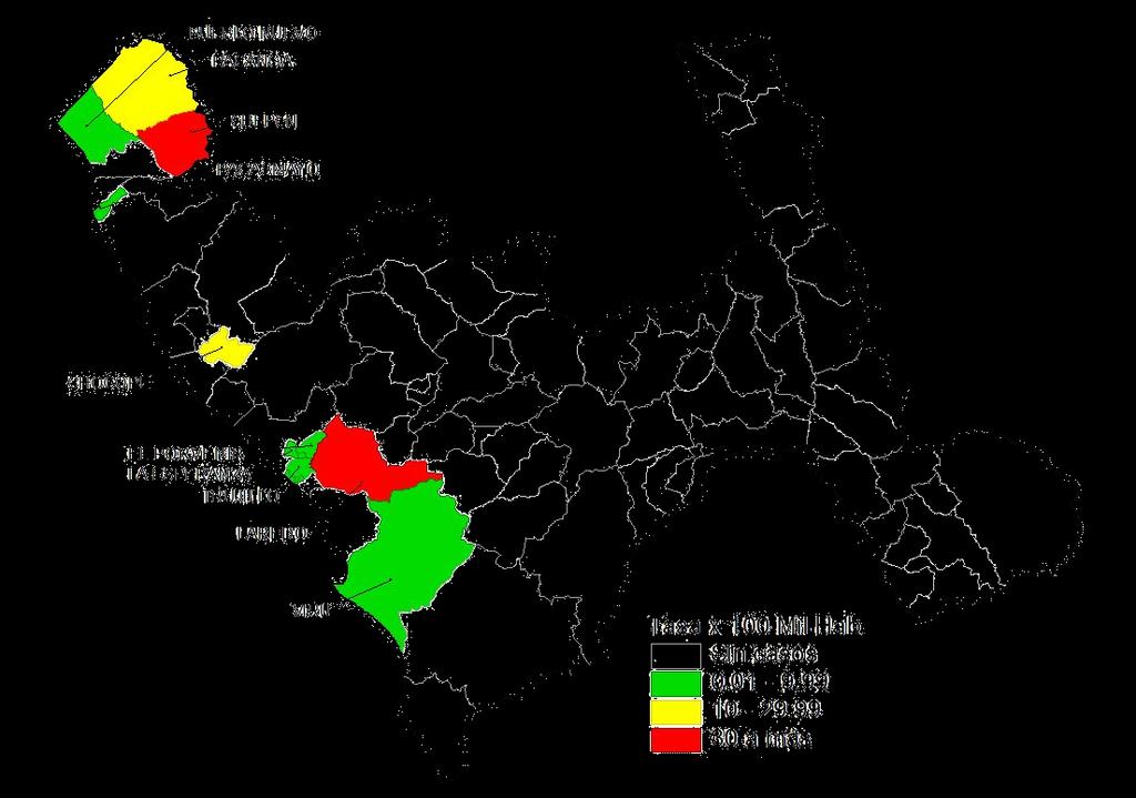 La Libertad 2014 2017* Mapa de incidencia La