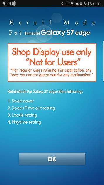 Cuando vaya a Apps, encontrará el icono de la aplicación Retail Mode. 1.