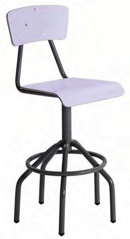 altura de asiento regulable Estructura metálica pintada en sistema epoxi