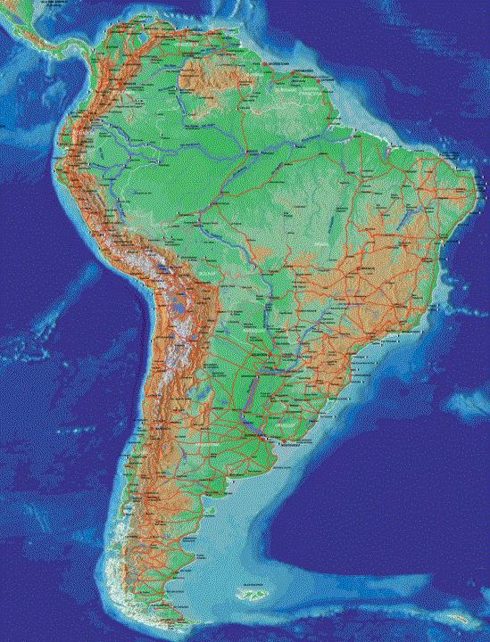 Suramérica: Un territorio discontinuo 1 Istmo Centroamericano Cordillera de los Andes Selva Amazónica Que resulta en 5 islas : 1. Plataforma Caribe 2. Cornisa Andina 3.
