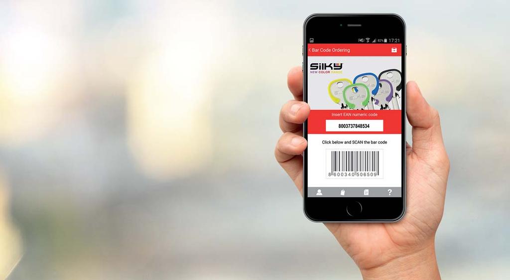 MOBILE APP SILCA NEWS 12/2016 8 0 0 3 7 3 7 3 8 0 2 4 MySilca App - Barcode Ordering The easiest way to place your orders directly from your smartphone Barcode Ordering MySilca Barcode Ordering is