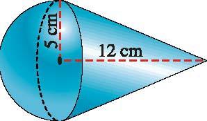 10. Ficha 10. Repaso pirámides, conos y esferas 1. Calcula en km 2 el área de la superficie terrestre, si el radio de la Tierra es 6.