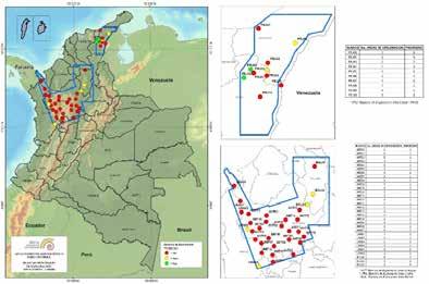 geotérmicos). Conocimiento geocien`fico de la evolución geológica del territorio colombiano.