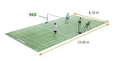 LA PISTA Se juega en una pista rectangular de 13,40 x 6,10 m.