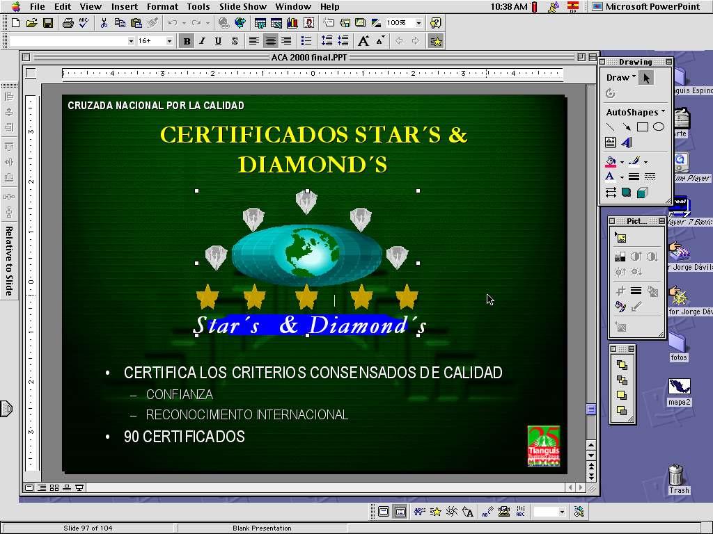 CERTIFICADOS STAR S S & DIAMOND S CERTIFICA LOS CRITERIOS