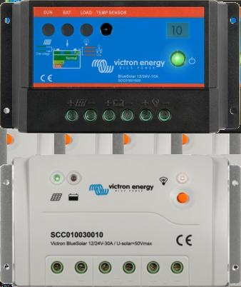 Controlador Blue Solar PWM Victron La principal función del controlador es la de proteger a la batería frente a sobrecargas y sobredescargas profundas.