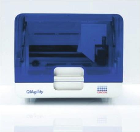QIAGILITY Preparador automatizado de PCR El QIAgility es un equipo compacto de sobremesa que permite la dilución de muestras de ADN, así como la realización de reacciones de PCR con una alta