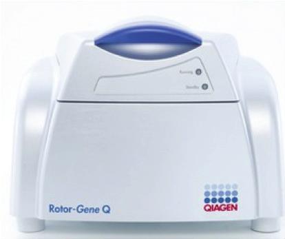 ROTOR GENE-Q Termociclador para PCR tiempo real El Rotor Gene-Q es un instrumento de PCR en tiempo real altamente preciso con una uniformidad térmica y óptica, tiempos cortos de equilibrio, y con un